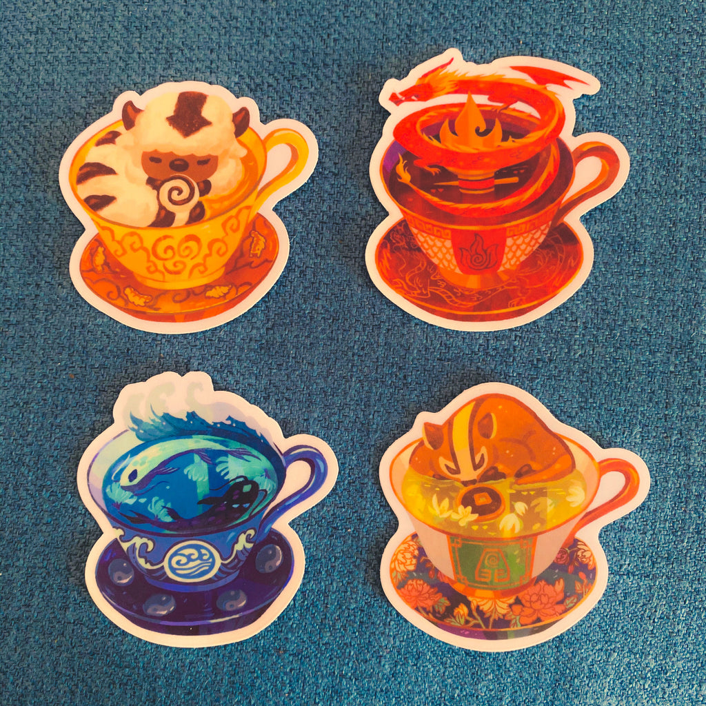 atla teacups sticker set