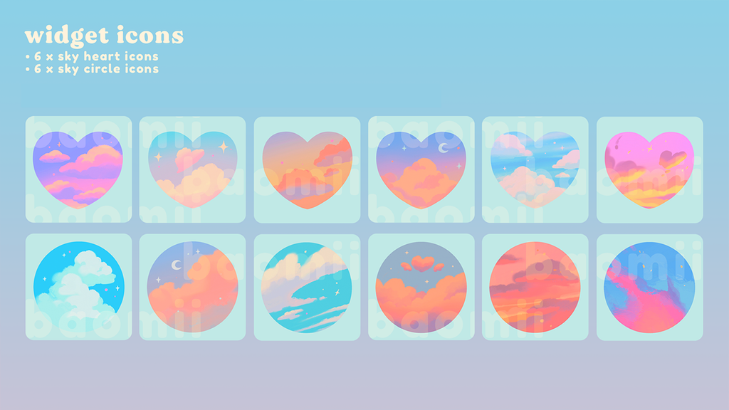 pastel sky ☁️💫 icon pack